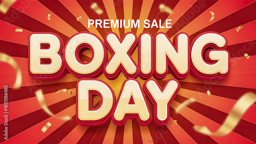 Wallpaper Mural Premium sale boxing day festive banner with confetti Torontodigital.ca