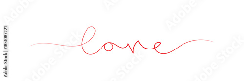 Continuous line drawing word Love for wedding, valentine card background, logo. Calligraphy letter text love word wedding background. Vector illustration love concept. vector illustration .EPS 10 .