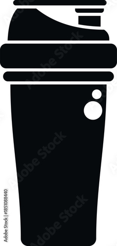 Protein shaker bottle icon representing fitness, sports nutrition, and healthy lifestyle