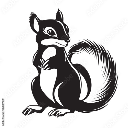 vector illustration of a squirrel