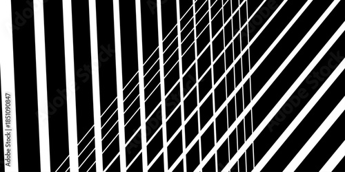 Dynamic abstract background .black color background with lines. traditional vertical striped background texture.. Isolated bar code on white background. Speed lines Flying particles Seamless pattern. 