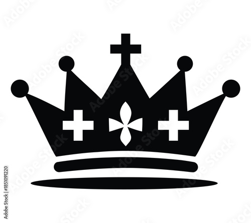 Stylized vector graphic of a royal crown. vector crown icon
