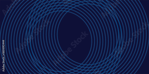 Abstract blue geometric lines modern shiny blue circle lines pattern. Suit for cover,  banner, brochure