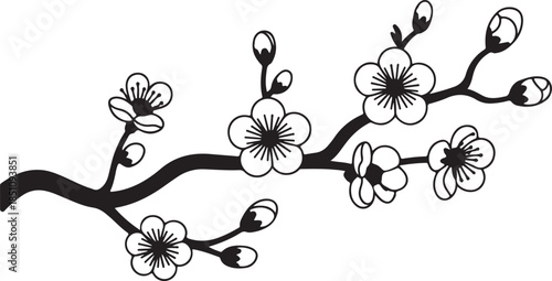 Vietnamese Lunar New Year Flower Branch