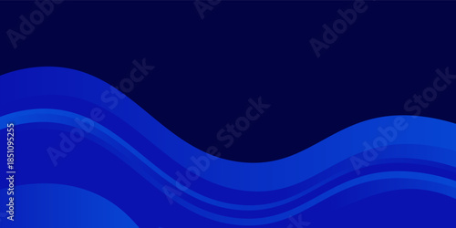 Blue waves background vector. Fluid gradient shapes composition. Futuristic design concept. Trendy eps 10.