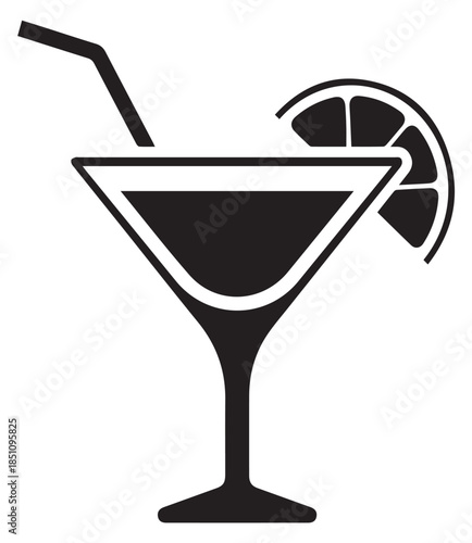 cocktail with ice and lime