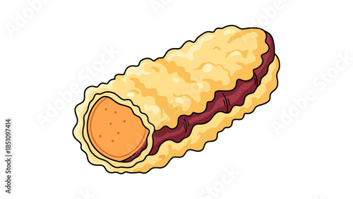 Delicious hot dog with sausage and toppings in a soft bun for fast food meals
