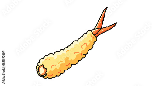 Close up of an artistic orange colored lobster claw on white background