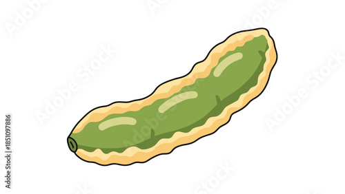 Fresh Pickled Cucumber Slice with Crisp Texture and Bright Green Color