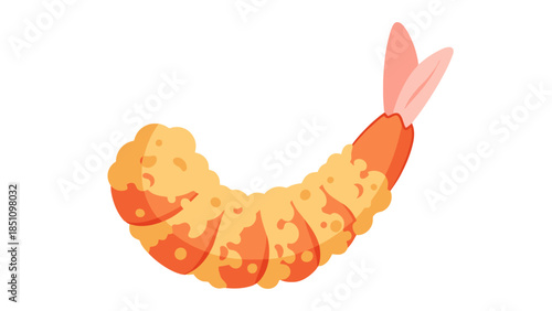 Close up of a segmented shrimp emphasizing vivid colors and detailed anatomy