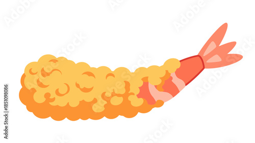 Close up of a cooked lobster tail with vibrant orange shell and tender white meat suitable for seafood and culinary themes