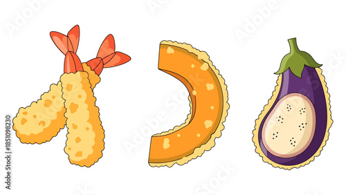 Delicious snack assortment featuring fried chicken wings crispy potato chips and fresh eggplant slices