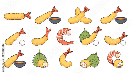 Assorted Fresh Seafood Collection with Fish Shrimp and Shellfish for Culinary and Market Use