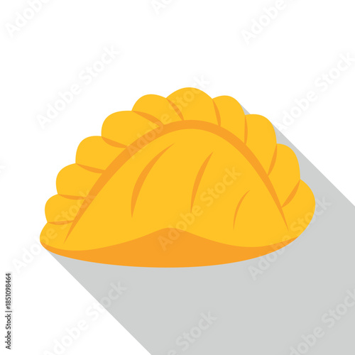 Empanada dumpling icon illustrating traditional street food snack