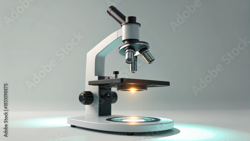 Microscope with illuminated stage and eyepiece