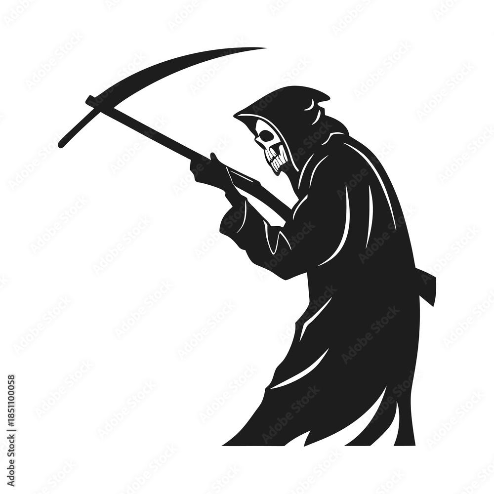 Naklejka premium Grim Reaper Gun