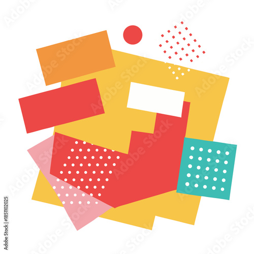 sticky notes on a white background