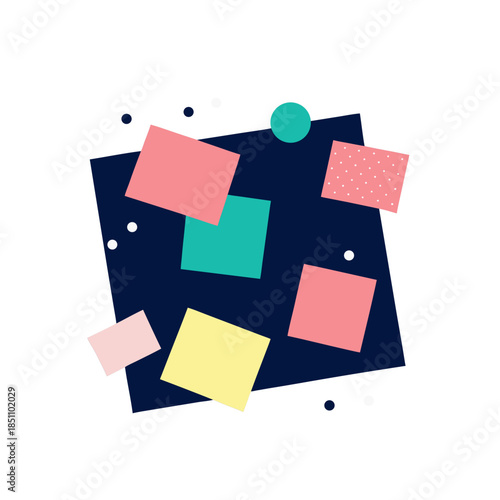 sticky notes on the wall