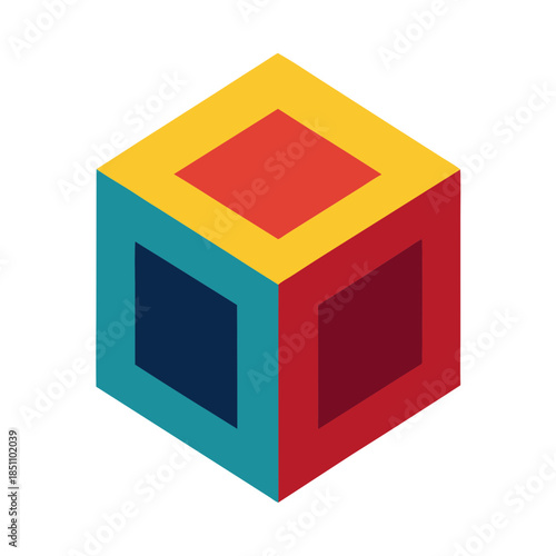 building blocks isolated on white background