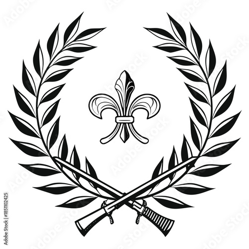 laurel wreath with ribbon