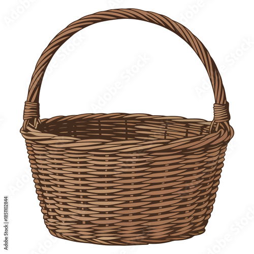 empty wicker basket