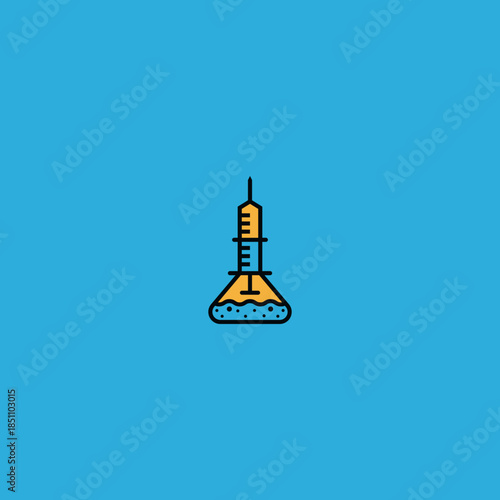 Medical laboratory of drugs logo.