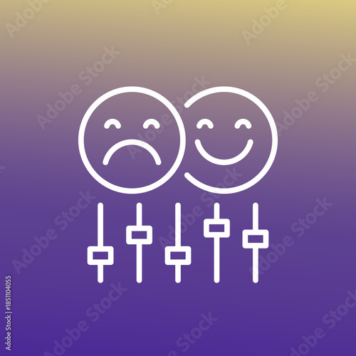 emotional regulation icon, line design