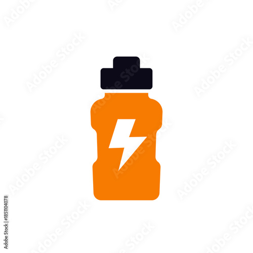 isotonic drink bottle icon on white