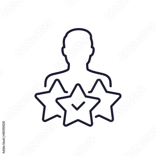 VIP member line icon, premium user vector