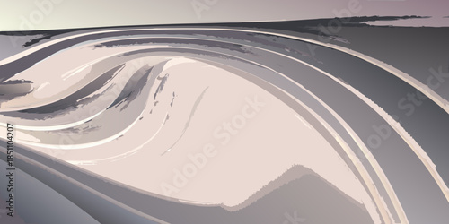 Abstract swirls of gray and white create a flowing textured visual design
