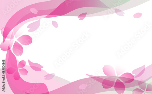 ピンクの優しい桜の背景イラスト