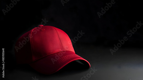 Wallpaper Mural red hat on black background Torontodigital.ca