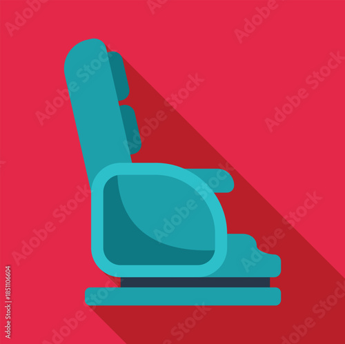 Flat design vector icon of an airline or vehicle seat