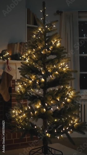 christmas tree with presents and decorations