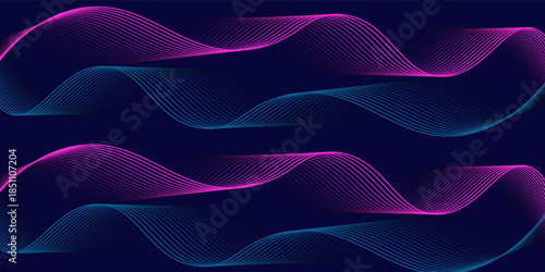 Abstract background with flowing lines. Dynamic waves. Vector illustration.