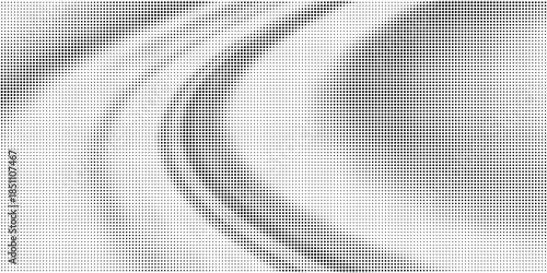 Grunge halftone gradient background. Faded grit noise texture. White and black sand wallpaper. Retro pixelated backdrop. Anime or manga style comic overlay. Vector graphic design textured template