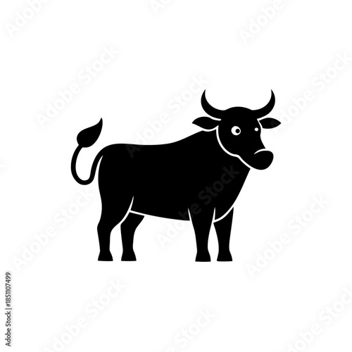 black and white cow