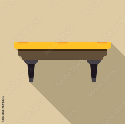 Pool table icon with long shadow representing recreation activities
