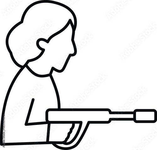 Woman holding and operating a blowtorch, representing welding and manual labor