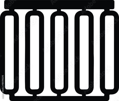 Silhouette Modern Water Filter System Industrial Purification Cartridges Icon Vector Illustration