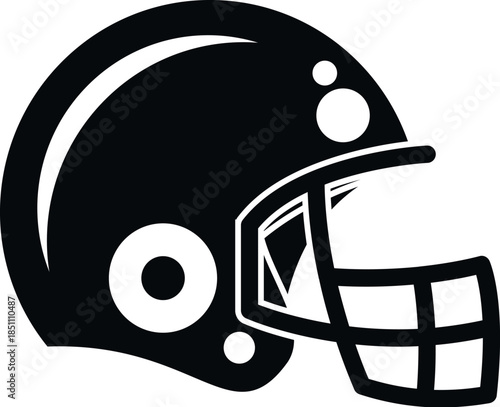 American football helmet icon illustrating athletic protection and competition