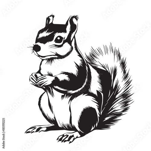 vector of a squirrel on a white background