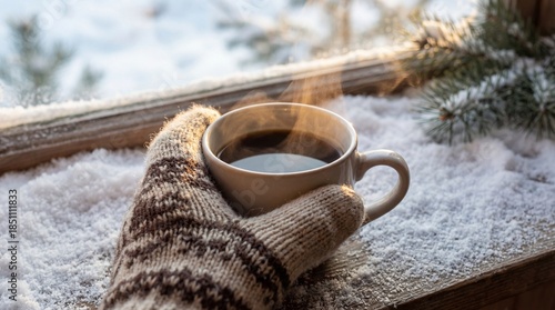 A warm and cozy scene of a ...
