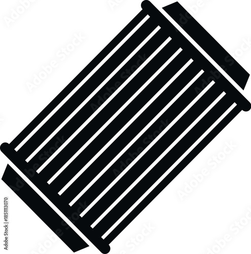 Car engine air filter component showing clean air filtration concept