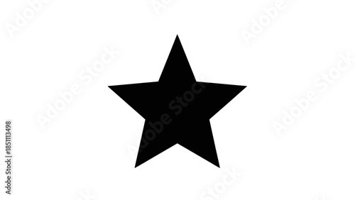 A simple black star shape on a white background.