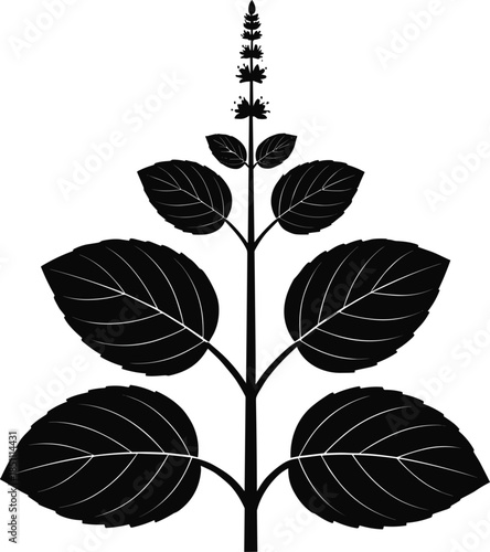 Black silhouette vector illustration of a community gardening together, planting saplings, using wheelbarrows, and working the soil on a white background.