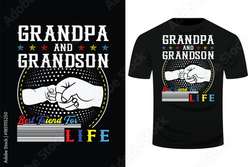Grandpa  And Grandson Best Friend For Life Svg Design