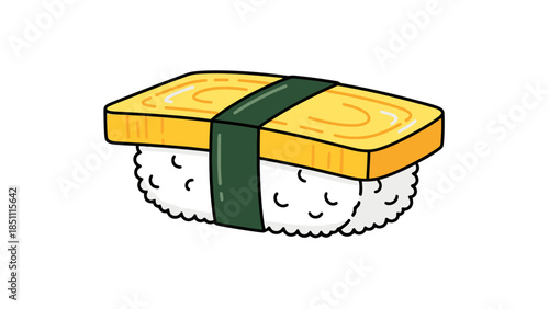 Close up of a traditional sushi roll wrapped with seaweed and filled with fresh ingredients