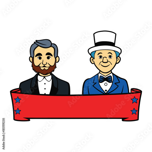 A patriotic USA background featuring George Washington and Abraham Lincoln, blending historic portraits with stars and stripes to honor leadership, freedom, and the nation’s enduring legacy.
