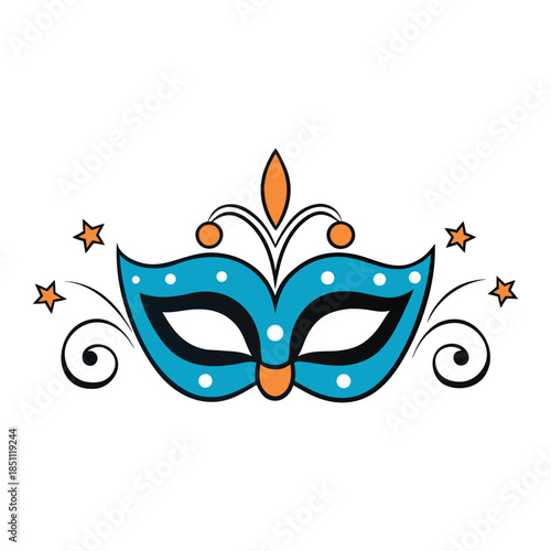 An elegant masquerade mask adorned with feathers and shimmer, hiding secrets behind velvet curves and inviting mystery, romance, and midnight intrigue.
